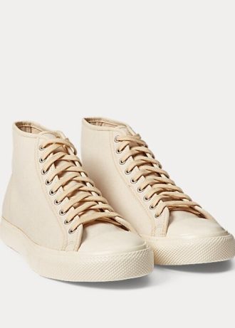 Beige Women’s Ralph Lauren Mayport Canvas Sneakers