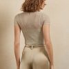 Beige Women’s Ralph Lauren Mesh Short-Sleeve Sweaters Beige Women’s Ralph Lauren Mesh Short-Sleeve Sweaters