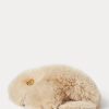 Beige Women’s Ralph Lauren Sydni Faux-Fur Flat Shoes