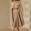Beige Women’s Ralph Lauren Witley Stretch Flannel Skirts