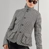Black / Cream Women’s Ralph Lauren Cartwright Houndstooth Wool-Blend Jackets Black / Cream Women’s Ralph Lauren Cartwright Houndstooth Wool-Blend Jackets