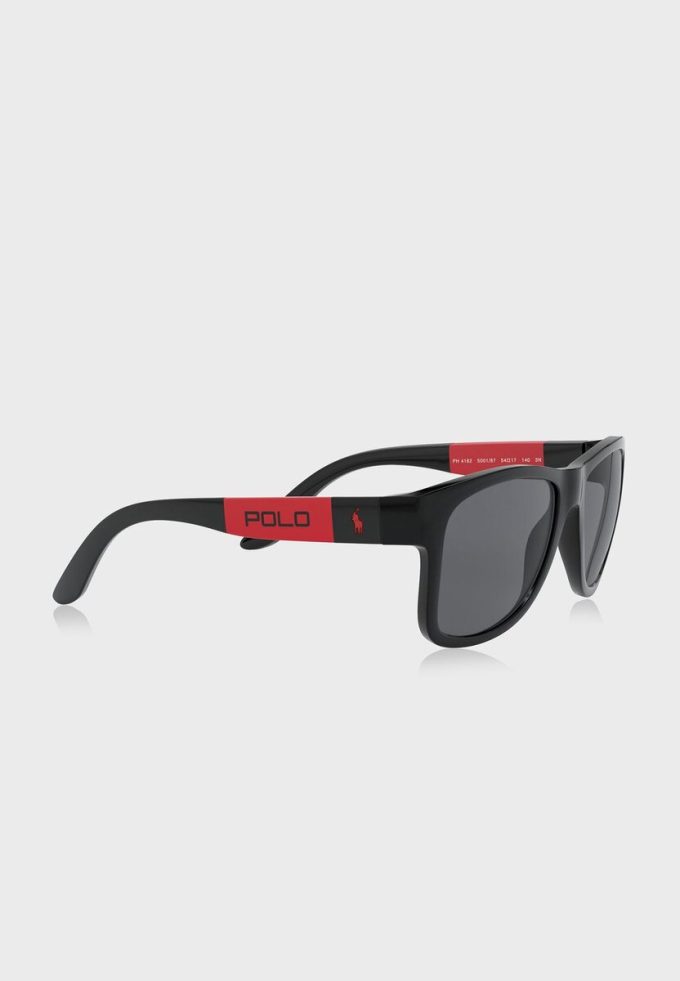 Black Men’s Ralph Lauren 0PH4162 Square Sunglasses