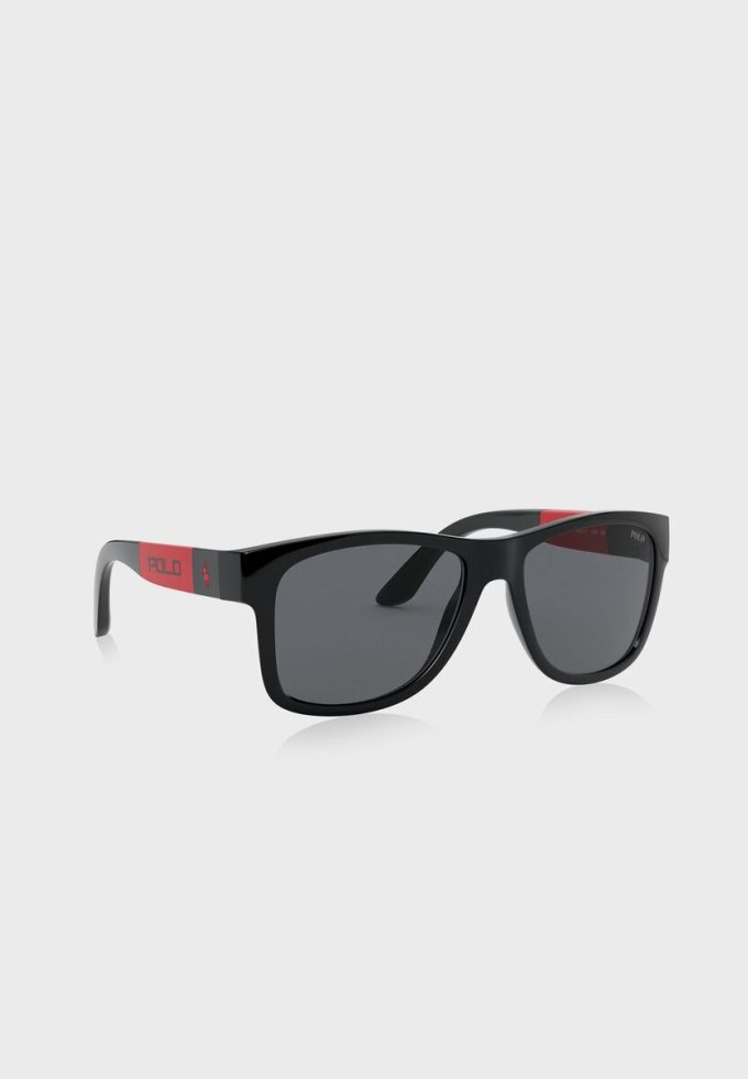 Black Men’s Ralph Lauren 0PH4162 Square Sunglasses
