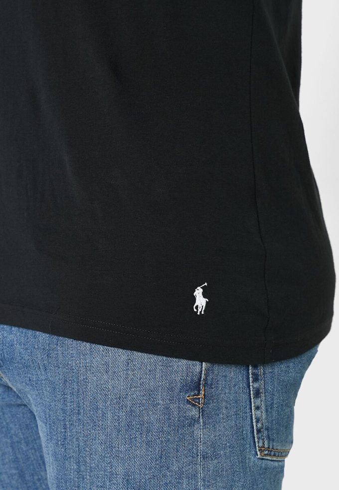 Black Men’s Ralph Lauren 2 Pack Essential V- Neck T Shirts