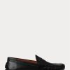 Black Men’s Ralph Lauren Anders Leather Driver Casual Shoes Black Men’s Ralph Lauren Anders Leather Driver Casual Shoes