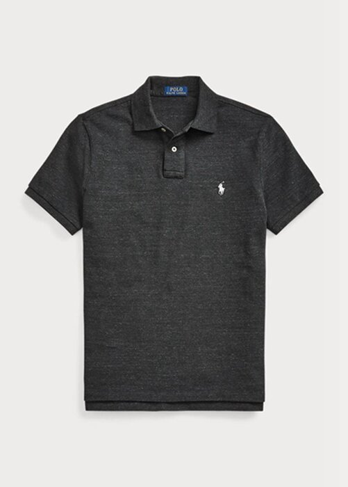 Black Men’s Ralph Lauren Custom Slim Fit Mesh Polo Shirts Black Men’s Ralph Lauren Custom Slim Fit Mesh Polo Shirts
