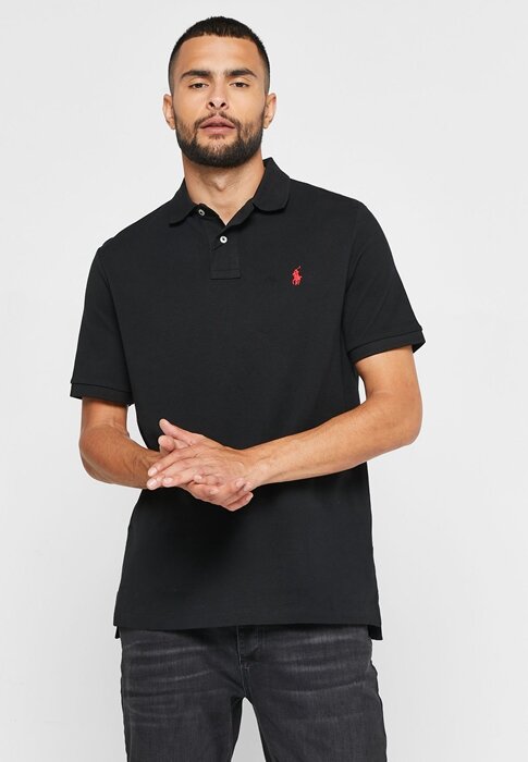 Black Men’s Ralph Lauren Essential Polo Shirts Black Men’s Ralph Lauren Essential Polo Shirts
