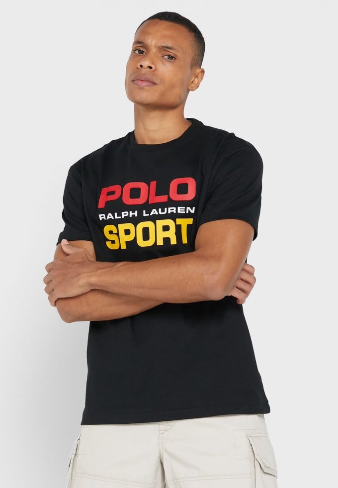 Black Men’s Ralph Lauren Logo Crew Neck T Shirts