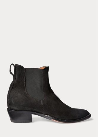 Black Men’s Ralph Lauren Plainview Suede Chelsea Boots