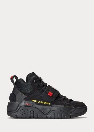 Black Men’s Ralph Lauren PS100 High-Top Sneakers
