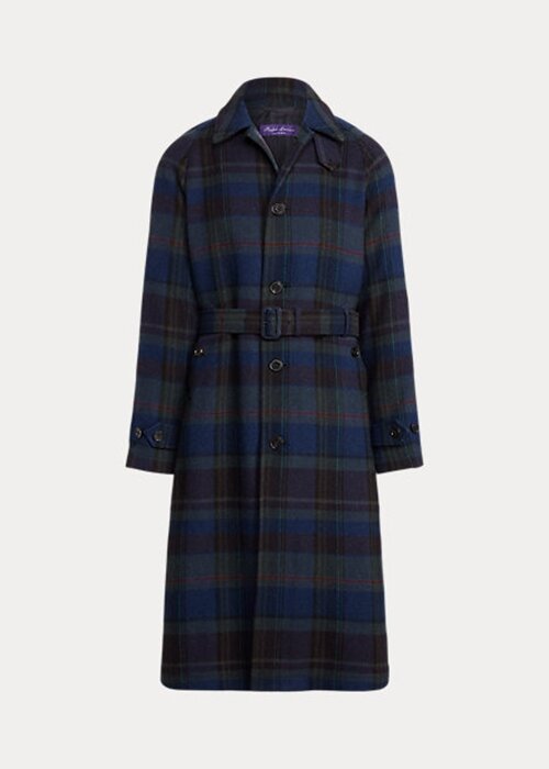 Black / Nacy Men’s Ralph Lauren Plaid Wool Twill Balmacaan Topcoat Coats Black / Nacy Men’s Ralph Lauren Plaid Wool Twill Balmacaan Topcoat Coats