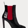 Black / Red Women’s Ralph Lauren Zoie Calfskinie Boots