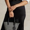 Black/White Houndstooth Women’s Ralph Lauren Houndstooth Mini Bellport Tote Bags