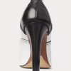 Black / White Women’s Ralph Lauren Cerri Color-Blocked Calfskin Boots