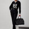 Black Women’s Ralph Lauren Clancy Long Wool Gabardine  Pants