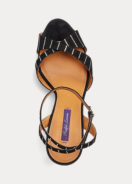 Black Women’s Ralph Lauren Kandice Embellished Goat-Suede Heels Black Women’s Ralph Lauren Kandice Embellished Goat-Suede Heels