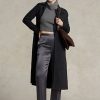 Black Women’s Ralph Lauren Pinstripe Double-Faced Coats