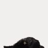 Black Women’s Ralph Lauren Sydni Faux-Fur Flat Shoes