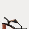 Black Women’s Ralph Lauren Westcott II Tumbled Leather Sandals Black Women’s Ralph Lauren Westcott II Tumbled Leather Sandals