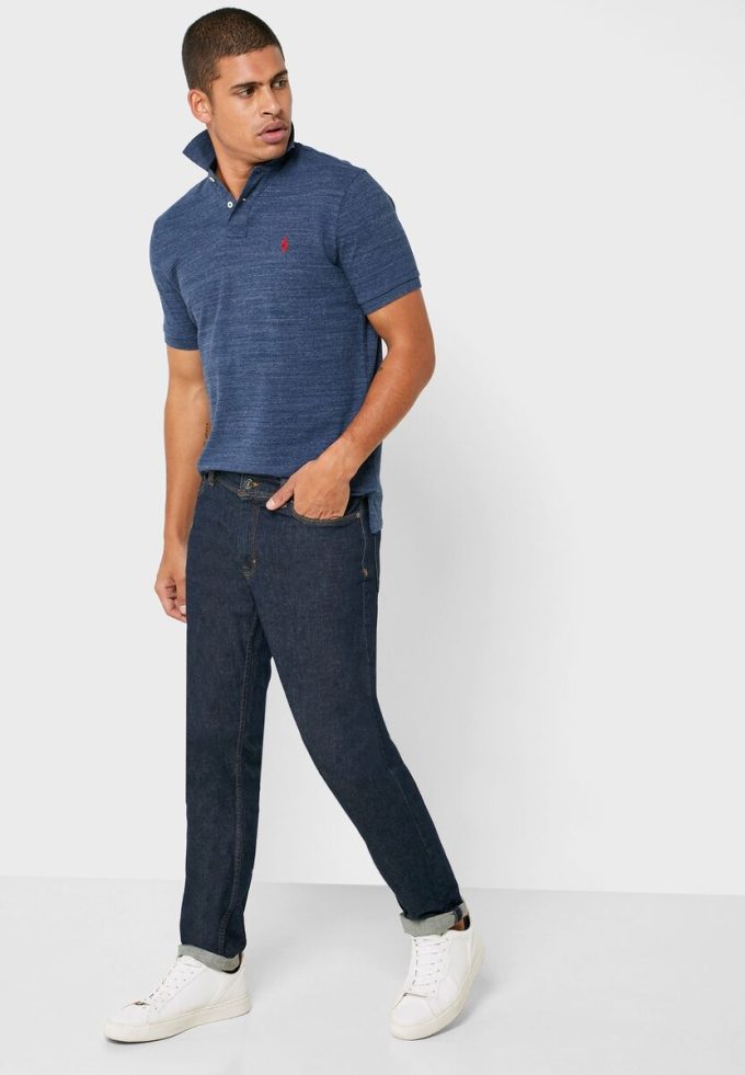 Blue Men’s Ralph Lauren Basic Mesh Polo Shirts Blue Men’s Ralph Lauren Basic Mesh Polo Shirts
