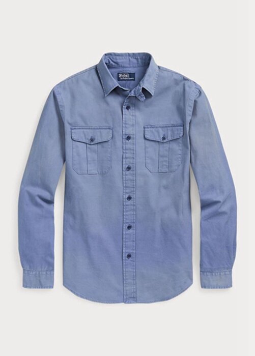 Blue Men’s Ralph Lauren Classic Fit Chino Work Shirts Blue Men’s Ralph Lauren Classic Fit Chino Work Shirts