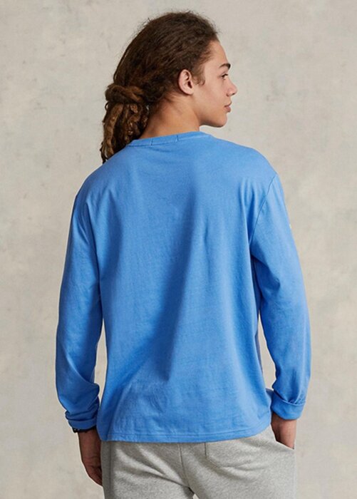 Blue Men’s Ralph Lauren Classic Fit Polo Sport Jersey T Shirts Blue Men’s Ralph Lauren Classic Fit Polo Sport Jersey T Shirts