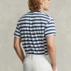 Blue Men’s Ralph Lauren Classic Fit Striped Jersey T Shirts Blue Men’s Ralph Lauren Classic Fit Striped Jersey T Shirts