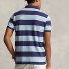 Blue Men’s Ralph Lauren Custom Slim Fit Big Pony Mesh Polo Shirts