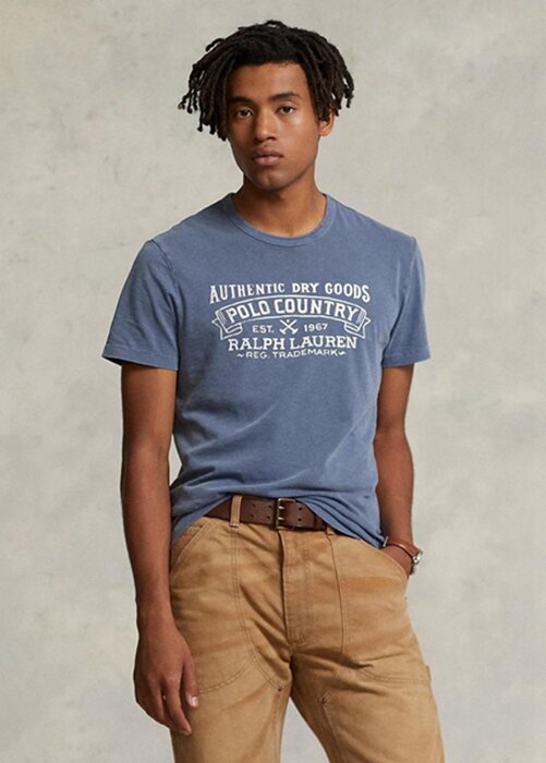 Blue Men’s Ralph Lauren Custom Slim Fit Polo Country T Shirts Blue Men’s Ralph Lauren Custom Slim Fit Polo Country T Shirts