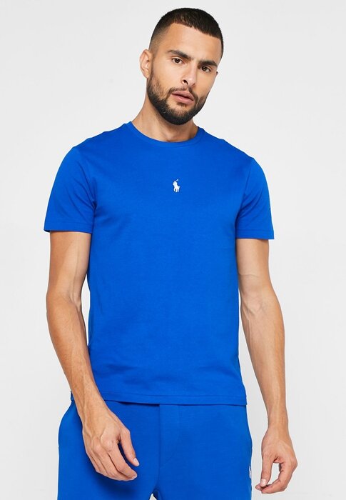 Blue Men’s Ralph Lauren Essential Crew Neck T Shirts Blue Men’s Ralph Lauren Essential Crew Neck T Shirts