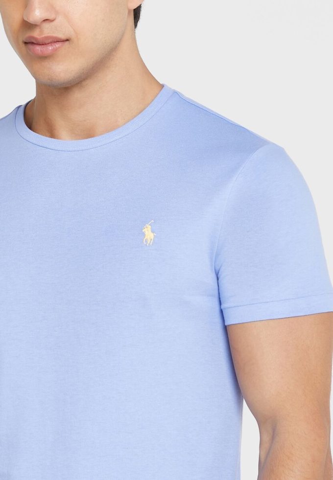 Blue Men’s Ralph Lauren Essential Crew Neck T Shirts Blue Men’s Ralph Lauren Essential Crew Neck T Shirts