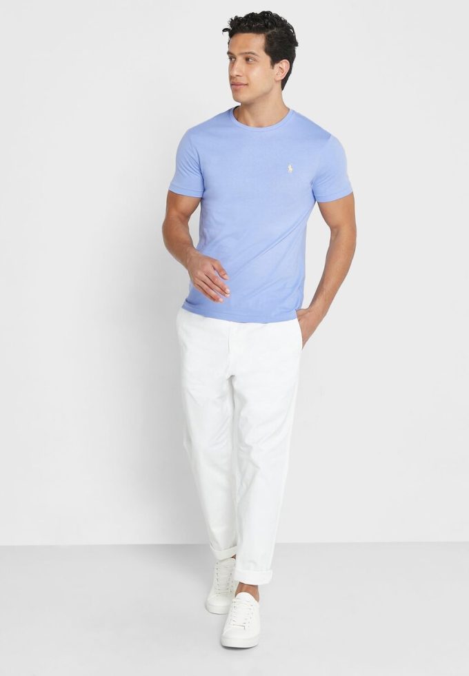 Blue Men’s Ralph Lauren Essential Crew Neck T Shirts Blue Men’s Ralph Lauren Essential Crew Neck T Shirts
