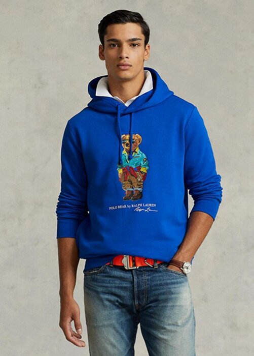 Blue Men’s Ralph Lauren Polo Bear Fleece Hoodie Blue Men’s Ralph Lauren Polo Bear Fleece Hoodie