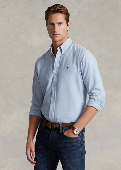 Blue Men’s Ralph Lauren Slim Fit Oxford Shirts Blue Men’s Ralph Lauren Slim Fit Oxford Shirts