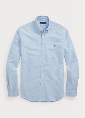 Blue Men’s Ralph Lauren Slim Fit Oxford  Shirts