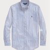 Blue Men’s Ralph Lauren Slim Fit Striped Poplin Formal Shirts Blue Men’s Ralph Lauren Slim Fit Striped Poplin Formal Shirts