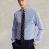 Blue Men’s Ralph Lauren Slim Fit Striped Stretch Poplin Formal Shirts Blue Men’s Ralph Lauren Slim Fit Striped Stretch Poplin Formal Shirts