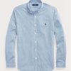 Blue Men’s Ralph Lauren Slim Fit Striped Stretch Poplin Formal Shirts Blue Men’s Ralph Lauren Slim Fit Striped Stretch Poplin Formal Shirts