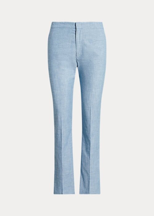 Blue Women’s Ralph Lauren Chambray Kick-Flare Cropped Pants Blue Women’s Ralph Lauren Chambray Kick-Flare Cropped Pants