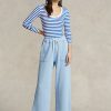Blue Women’s Ralph Lauren Cutoff-Hem Fleece Sweatpants