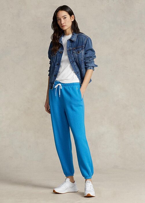 Blue Women’s Ralph Lauren Fleece Athletics Pants Blue Women’s Ralph Lauren Fleece Athletics Pants