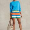 Blue Women’s Ralph Lauren Fleece Crewneck Pullover Sweatshirts