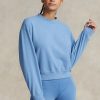 Blue Women’s Ralph Lauren Fleece Crewneck Sweatshirts