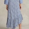 Blue Women’s Ralph Lauren Floral Ruffled Crepe Skirts