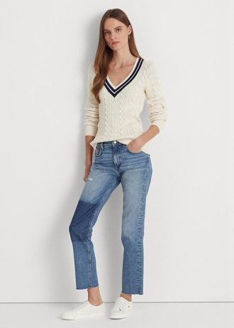 Blue Women’s Ralph Lauren High-rise Straight Cropped Jeans