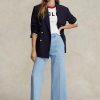 Blue Women’s Ralph Lauren High-rise Wide-leg Cropped Jeans