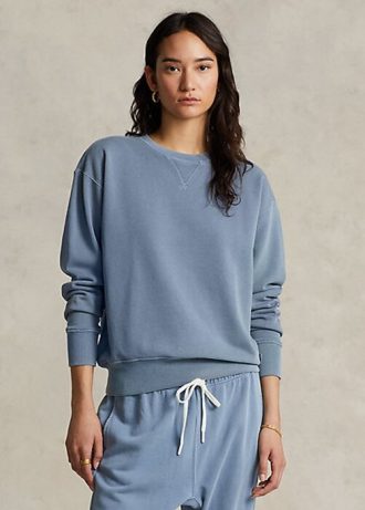 Blue Women’s Ralph Lauren Organic Cotton Crewneck Sweatshirts