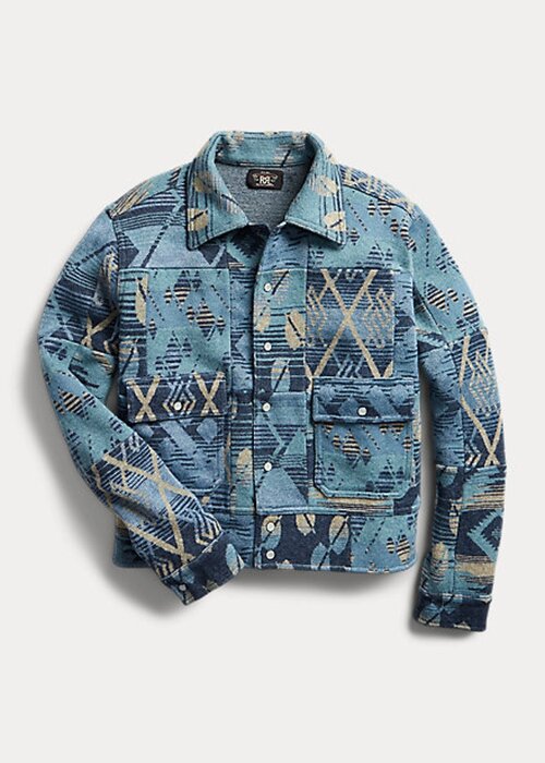 Blue Women’s Ralph Lauren Patchwork Sweater Jackets Blue Women’s Ralph Lauren Patchwork Sweater Jackets