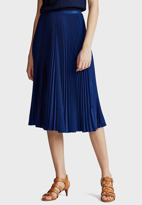 Blue Women’s Ralph Lauren Plisse Midi Skirts Blue Women’s Ralph Lauren Plisse Midi Skirts