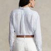 Blue Women’s Ralph Lauren Relaxed Fit Striped Linen Shirts Blue Women’s Ralph Lauren Relaxed Fit Striped Linen Shirts
